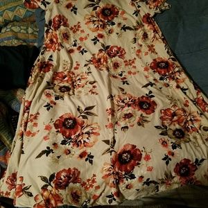 Women's Floral Print T-shirt Dress Size XL